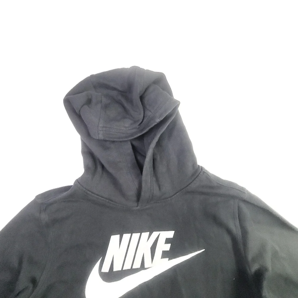 Nike Boys Sportswear Pullover Hoodie Size XL Black Fleece Logo Swoosh B7